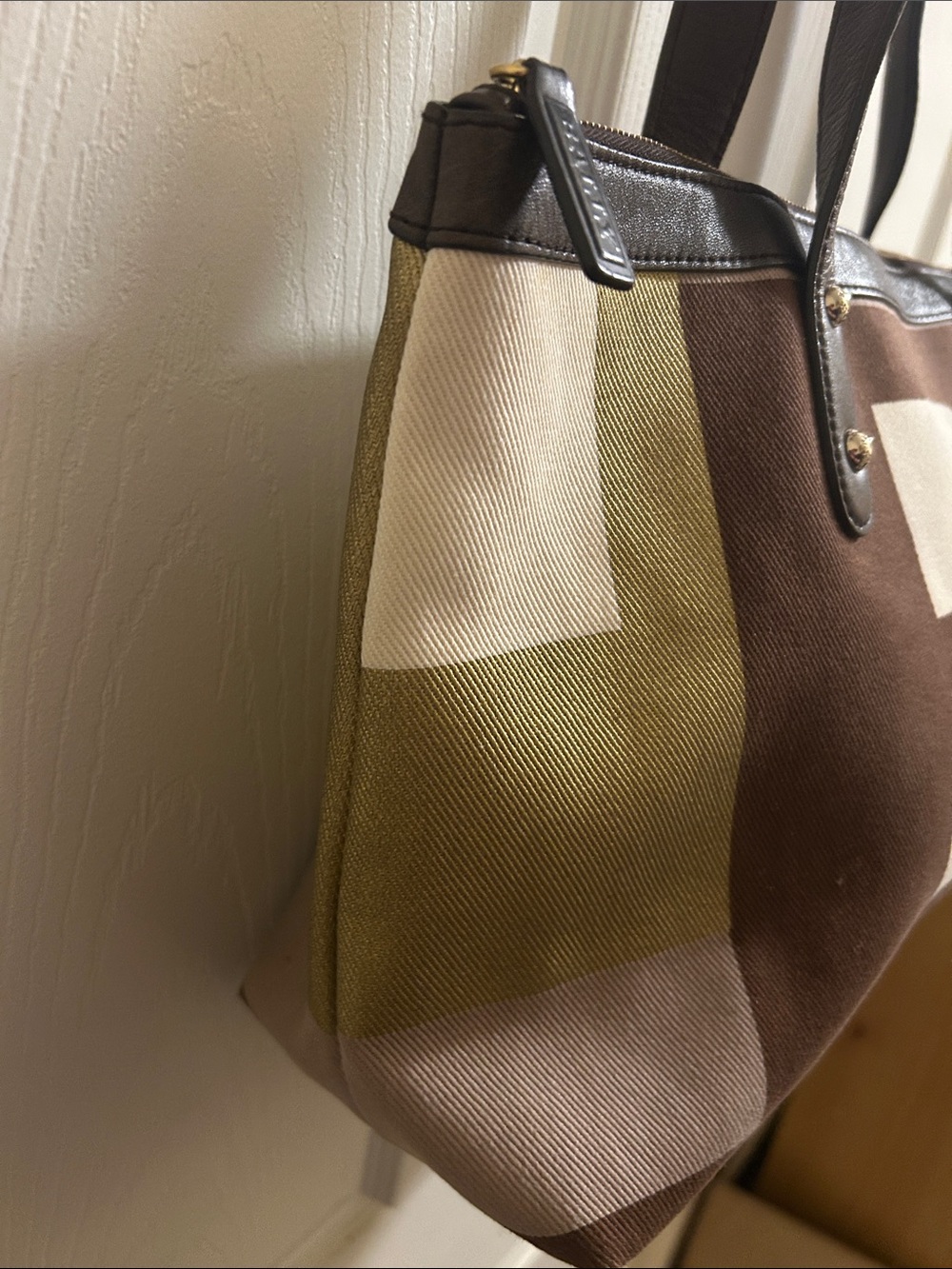 Bally Brown and Gold Patterned Women’s Tote Bag - Picture 4 of 8
